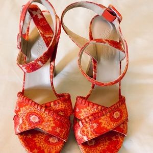 Stuart Weitzman Cork Sandal Heels Sz 6